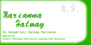 marianna halmay business card